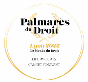 trophée du palmares du droit lyon 2022 Life avocats cabinet innovant